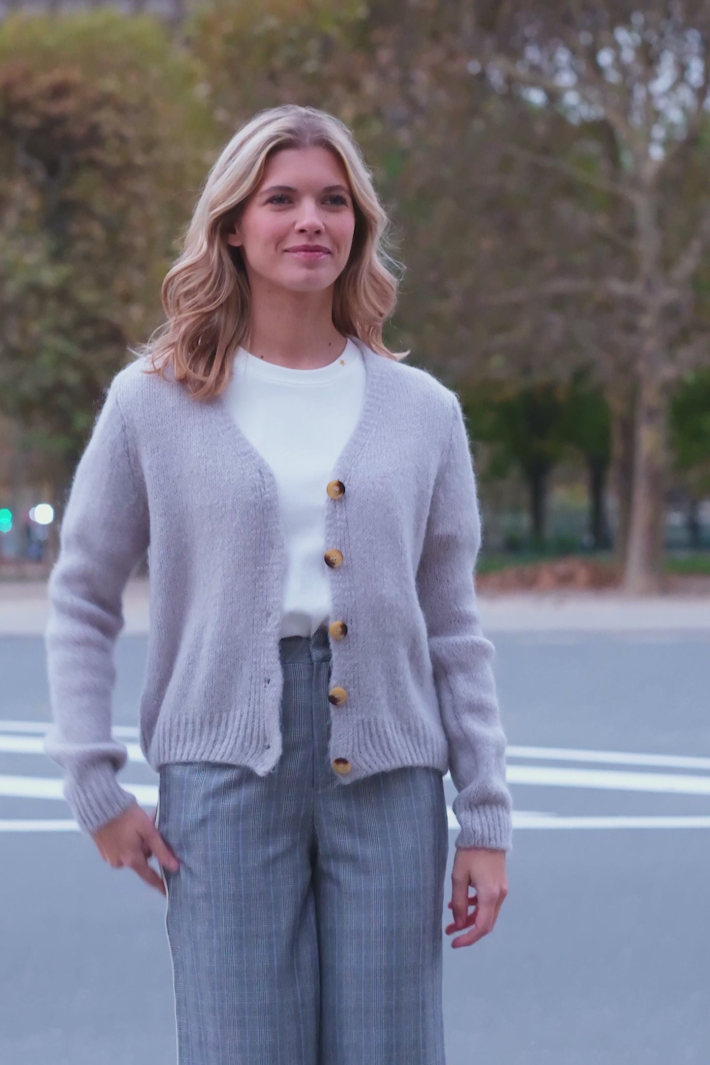Gilet en maille gris - Mara