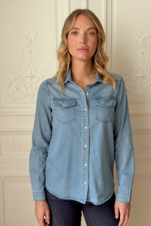 Stone denim blouse - Erila