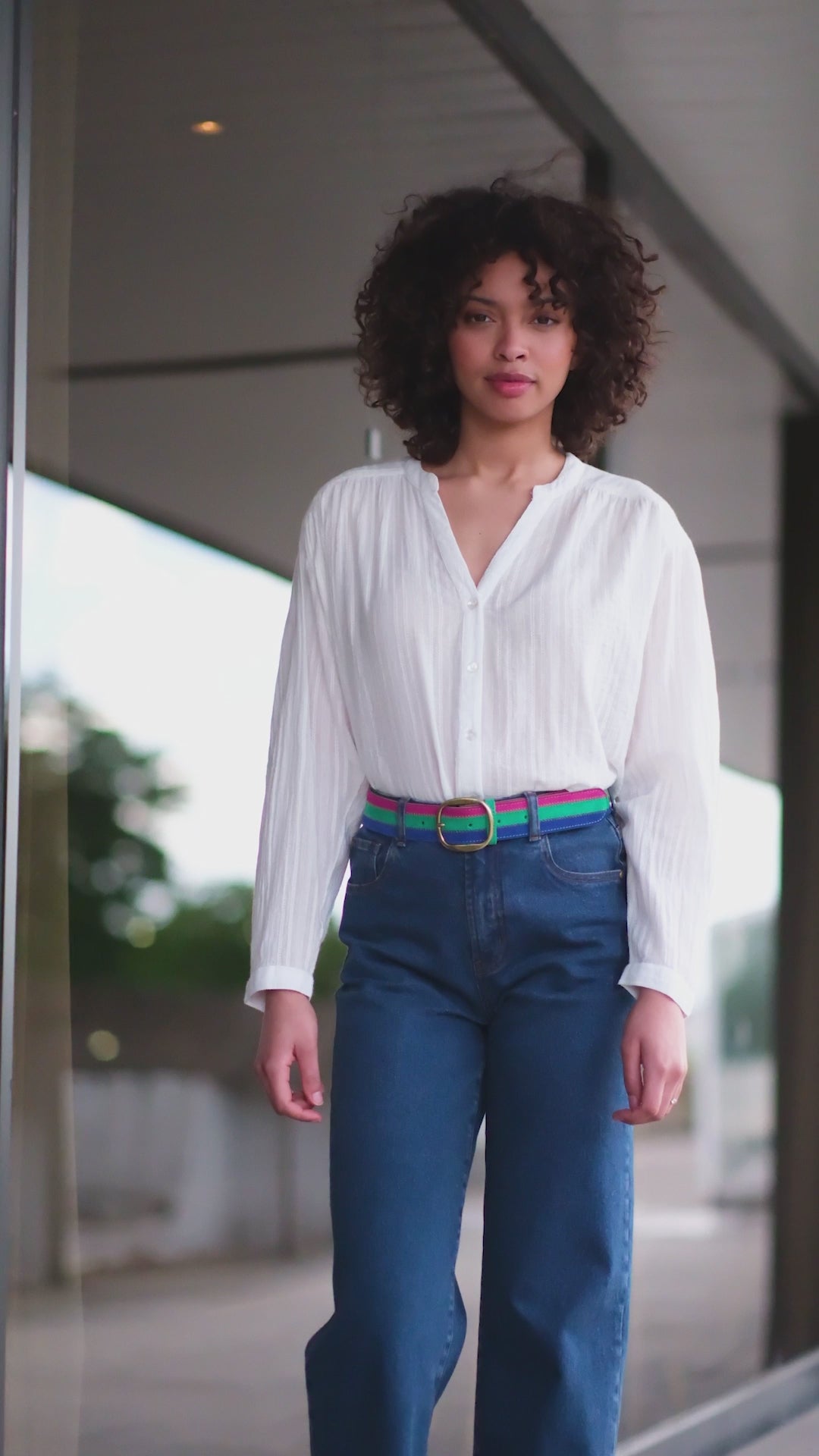 Blouse col V blanc - Bolia