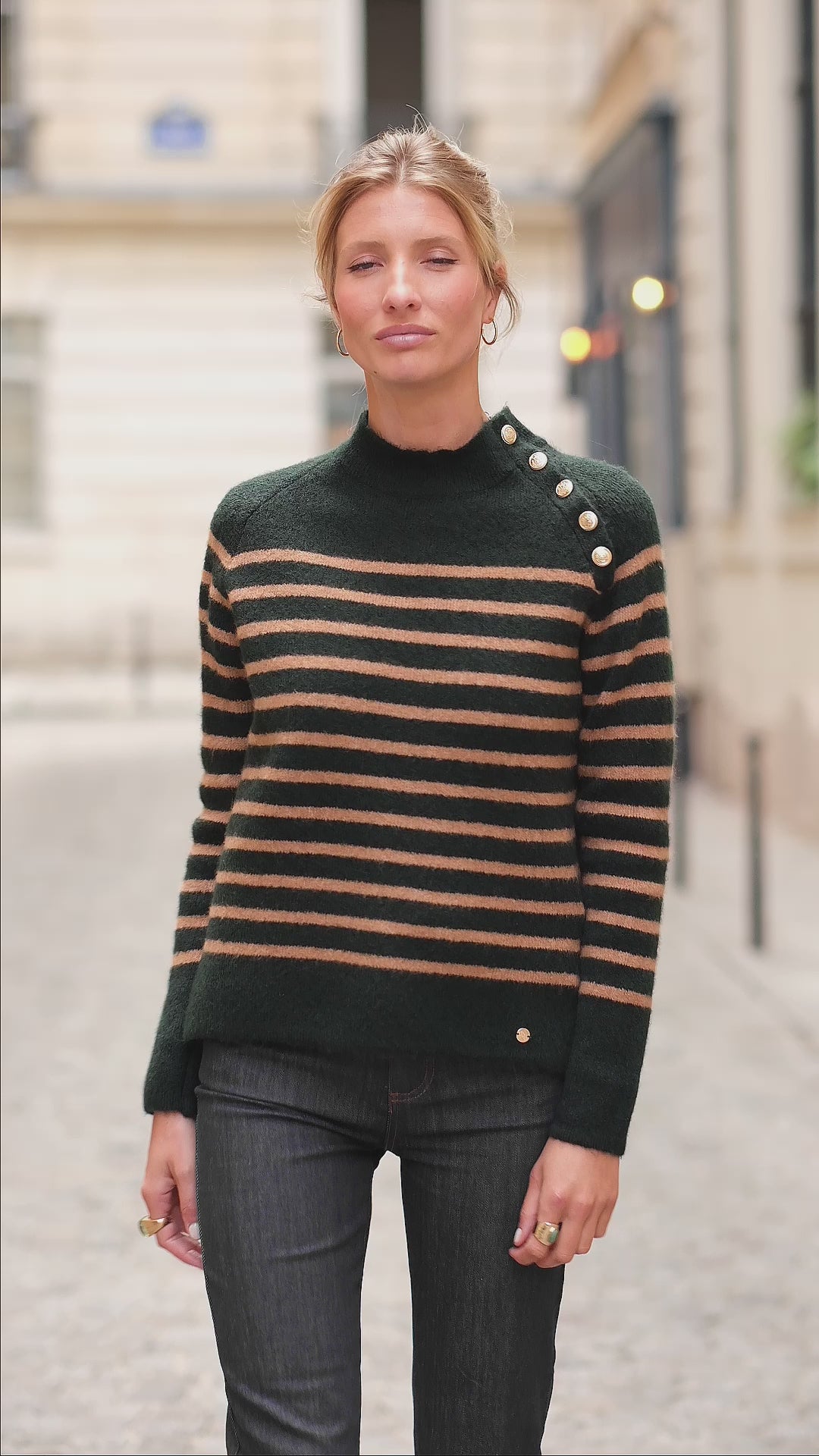 Pull Effie - Vert Foret/praline