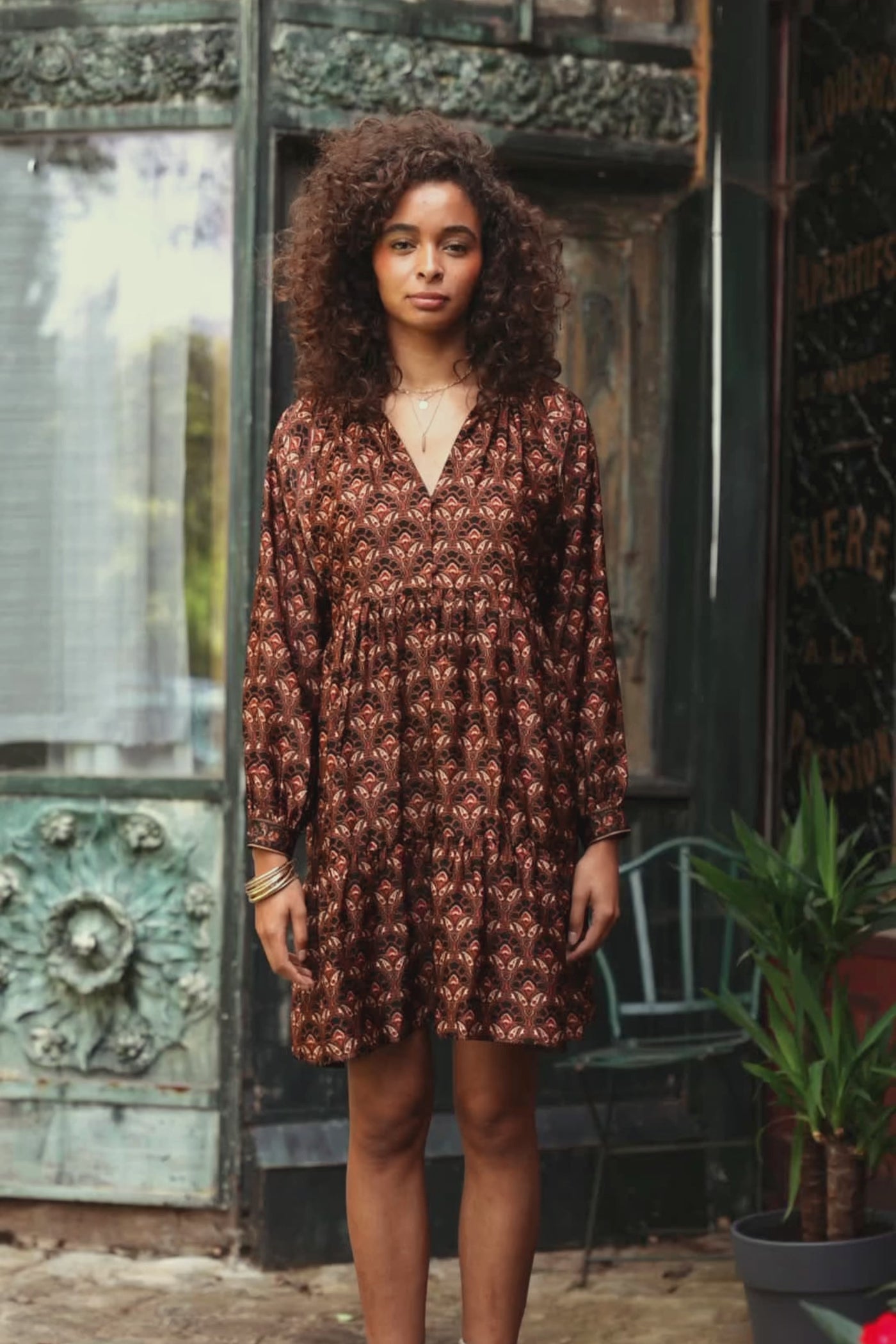 Loose floral printed dress Rihem LA PETITE ETOILE