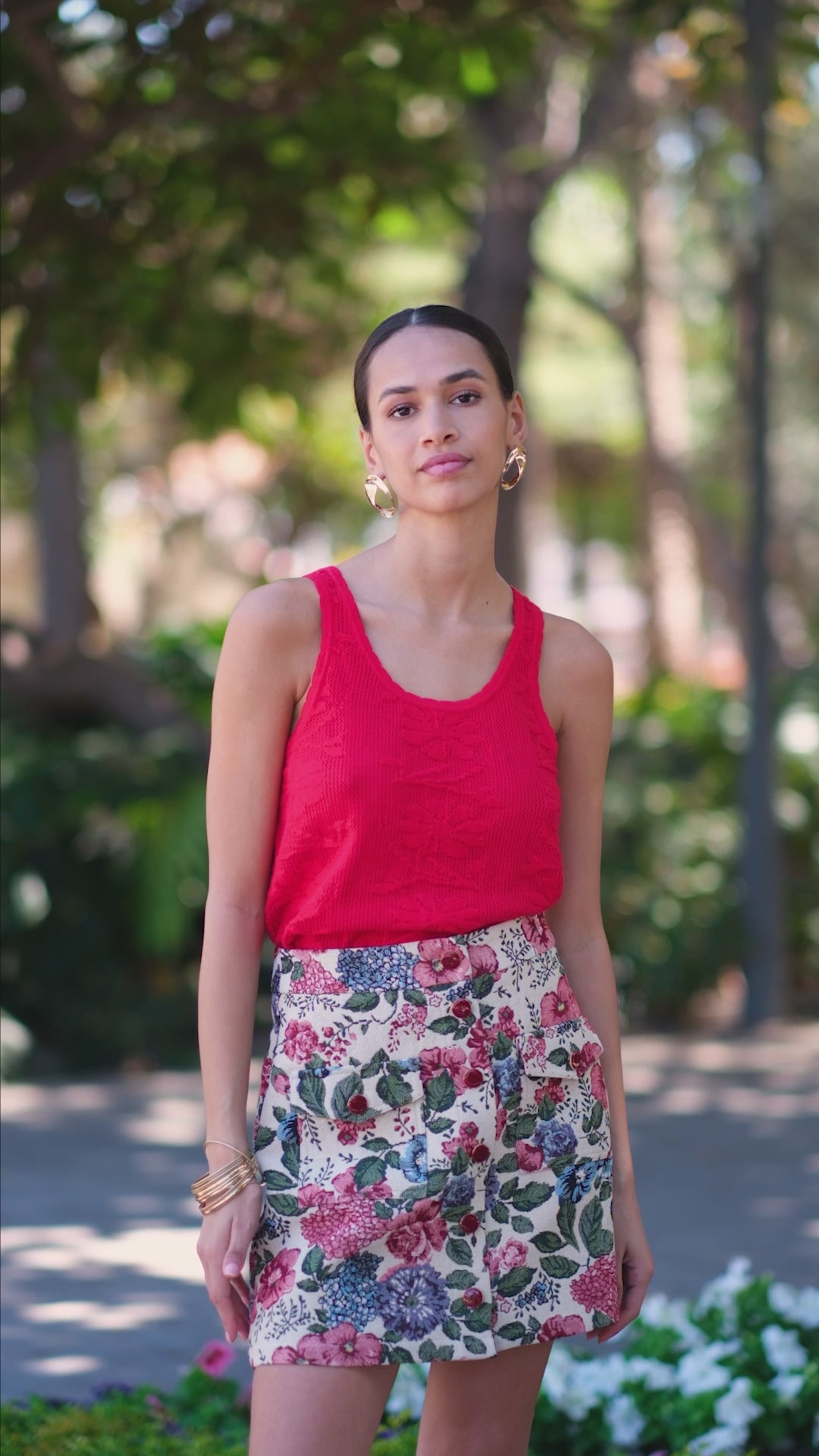 Red mesh top - Magalie