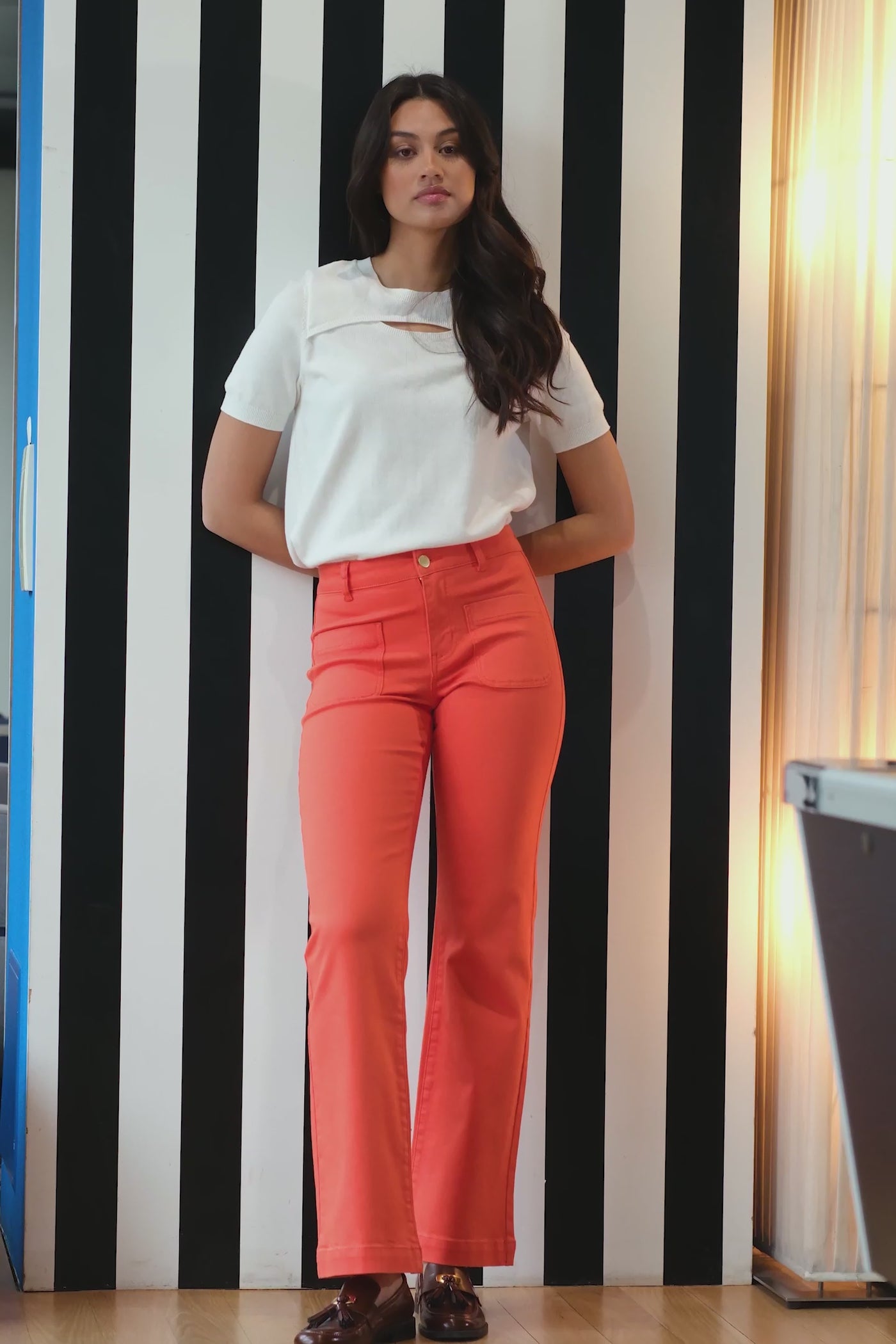 Orange flare jeans - Sonny