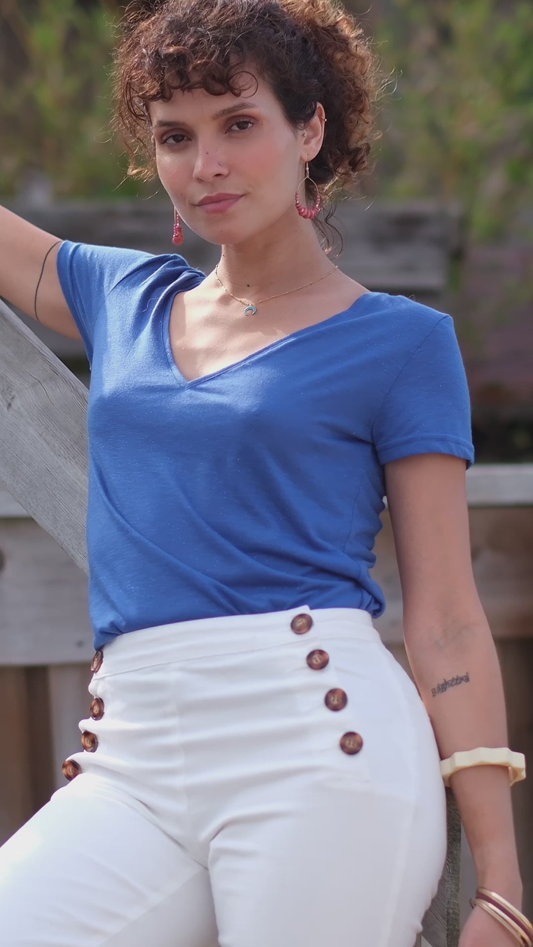 T-shirt Elvie - Bleu