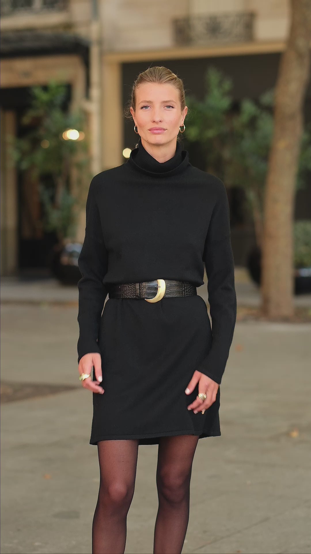Robe pull Siria - Noir