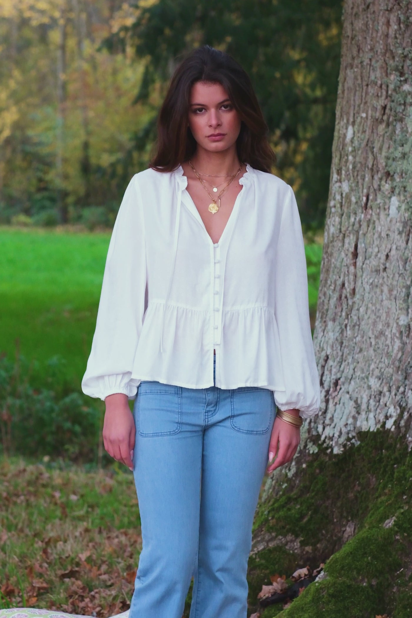 Blouse blanche en viscose - Beth
