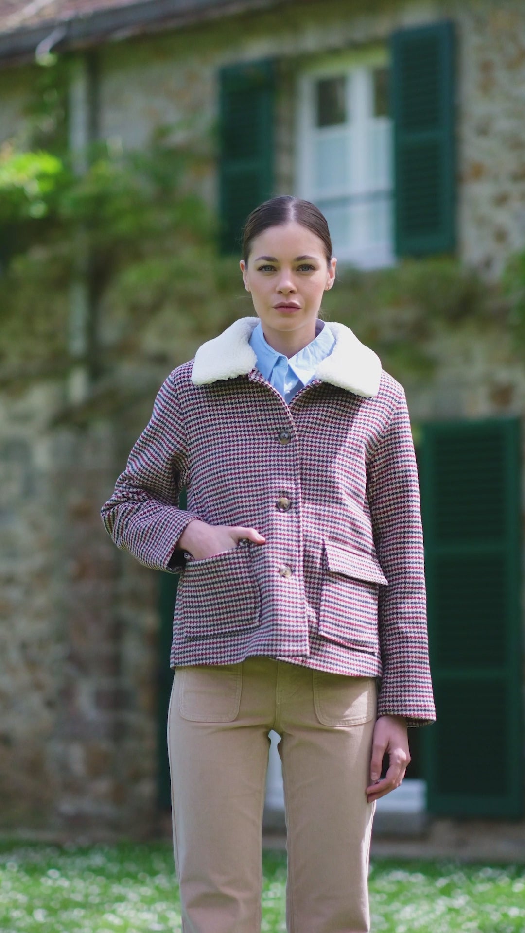 Manteau à rayuresaux - Nattie