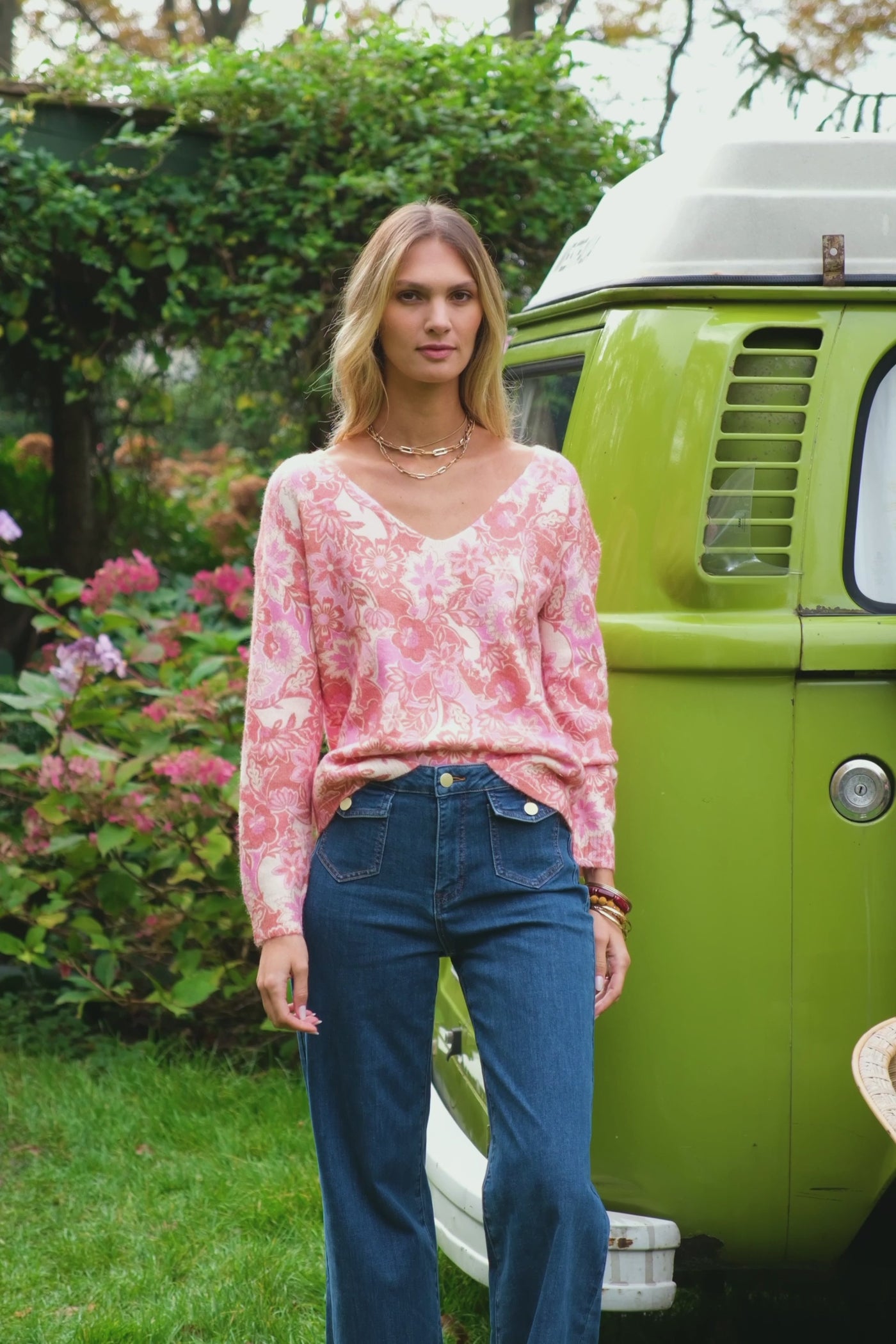 Pull réversible floral - Margot