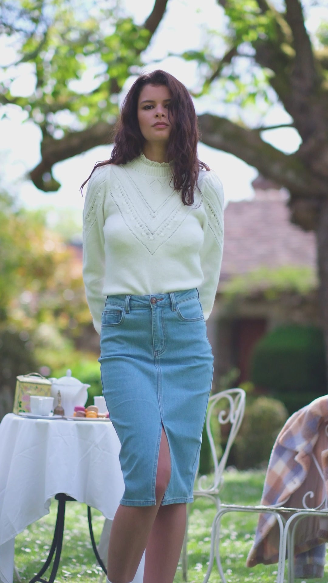 Stone denim skirt - Jomia