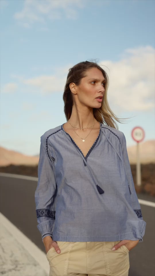 Blouse ample chambray - Bronnie