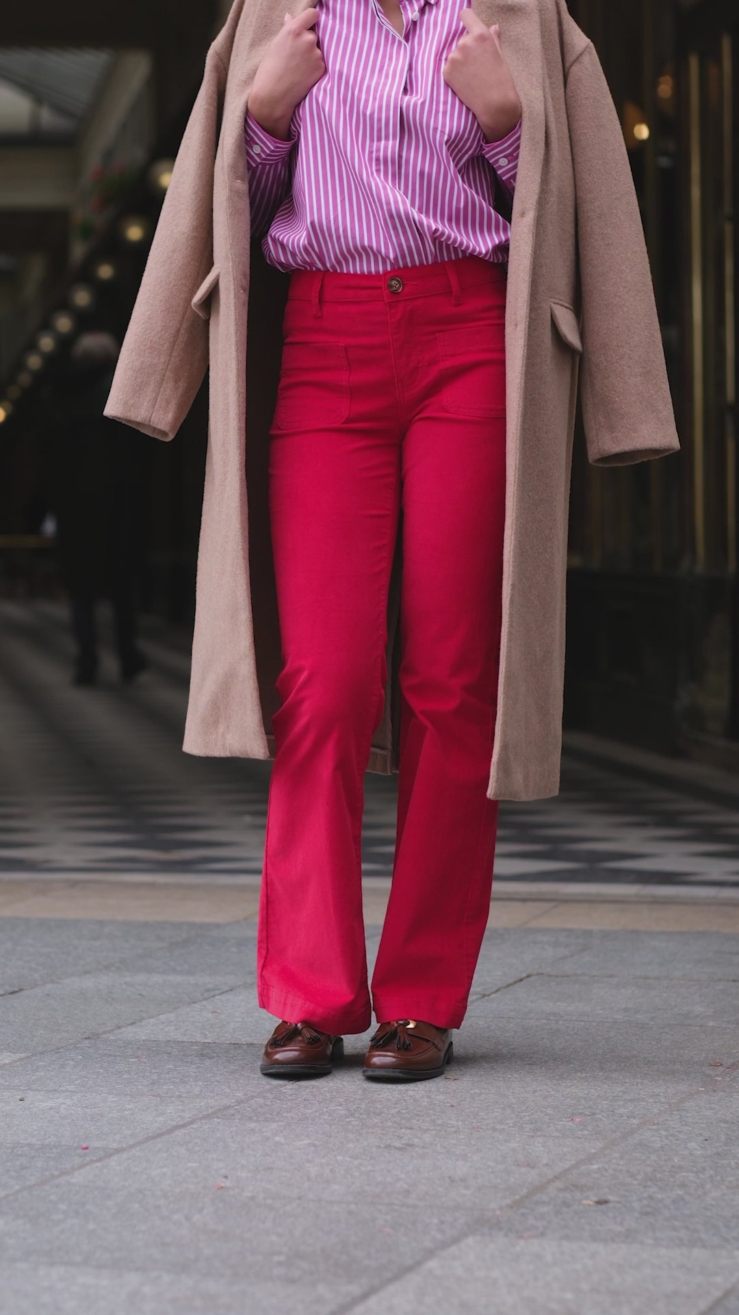 Sonny velvet pants - Red
