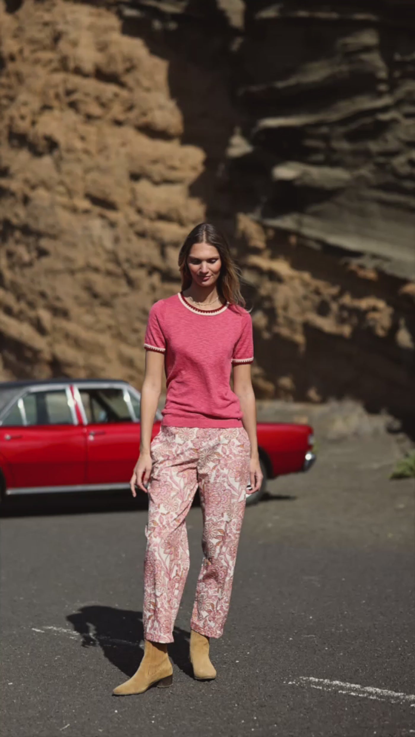 Pink crew neck sweater - Madi
