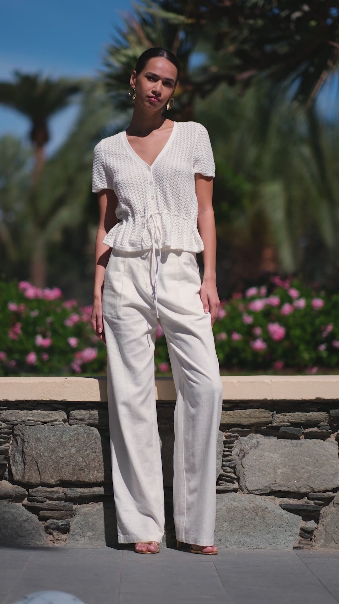 Pantalon droit ivoire - Polimo