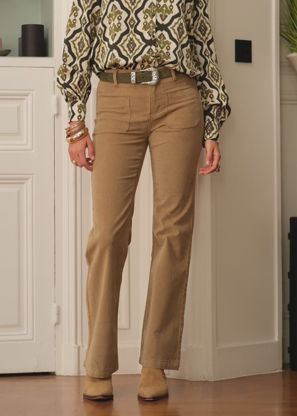 Pantalon Sonny Velours - Beige