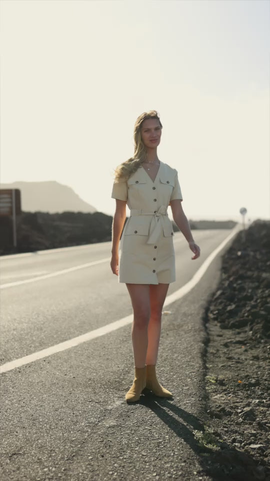 Short beige dress - Raya