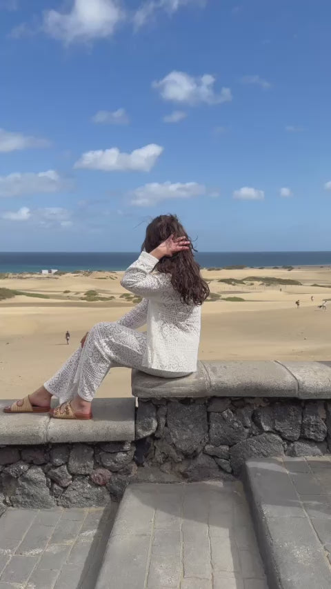 Ecru crochet pants - Panama