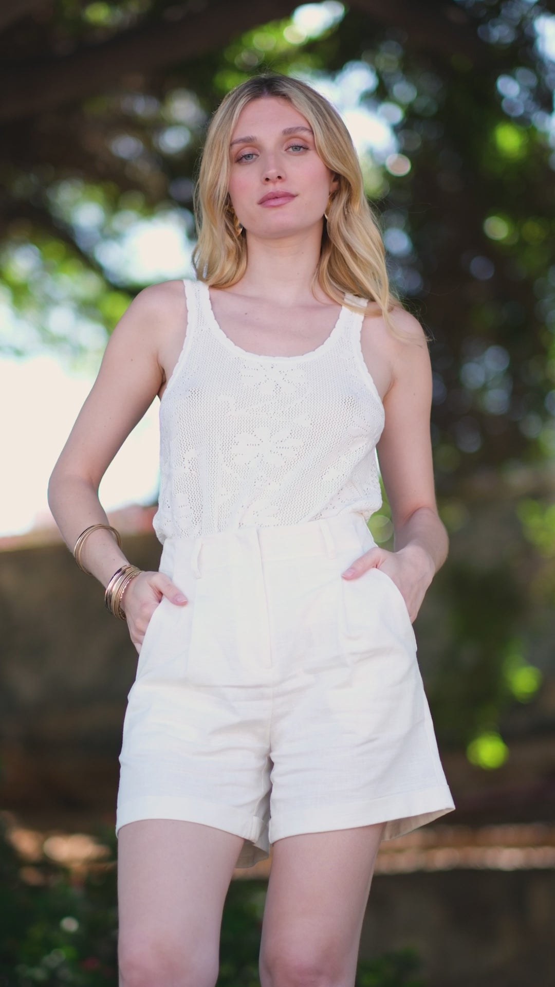 Ivory shorts - Sevia