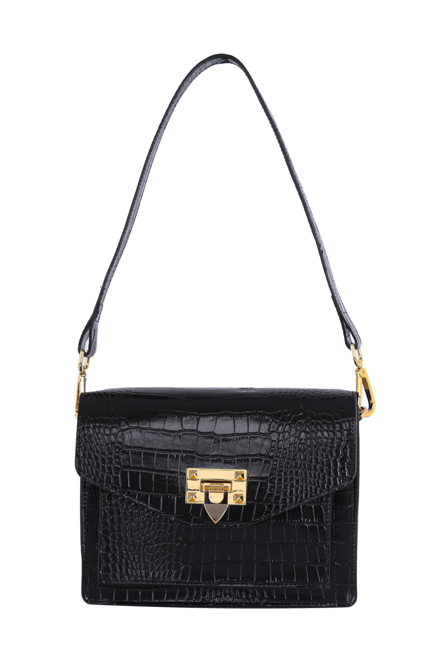 Satchel handbag East - Noir