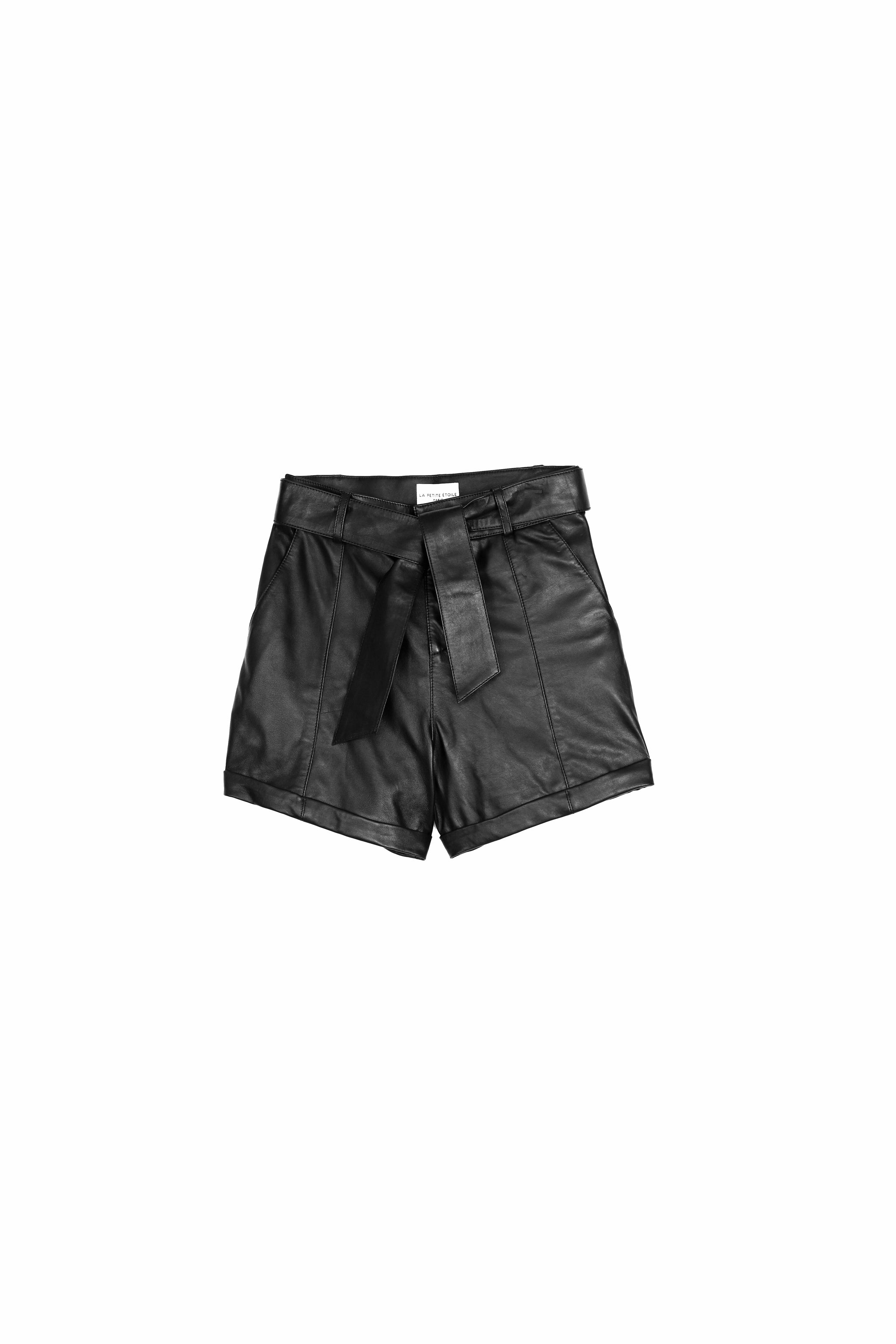 Short Leather Racine - Black 