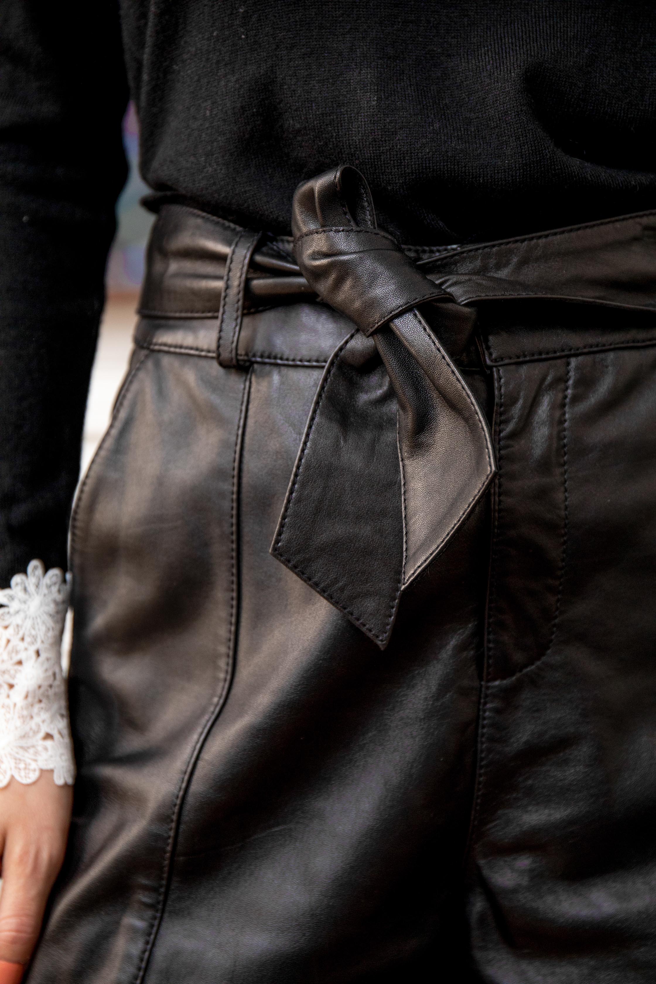 Short Leather Racine - Black 